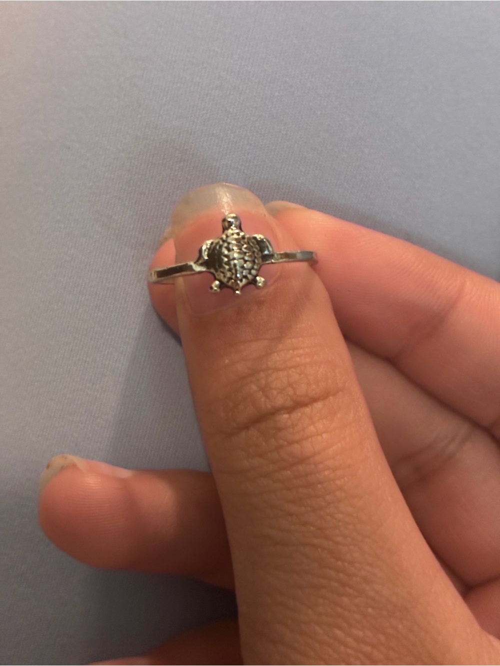 Vintage Antique Delicate Silver Sea Turtle Ring